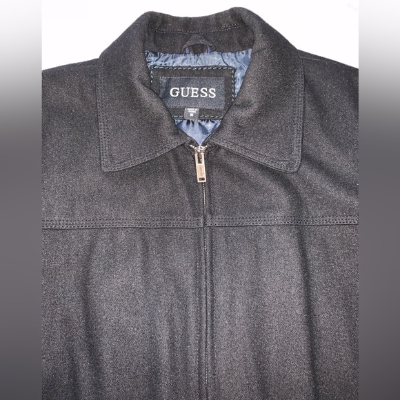 Guess Men Wool Jacket Black - Picture 2 of 8